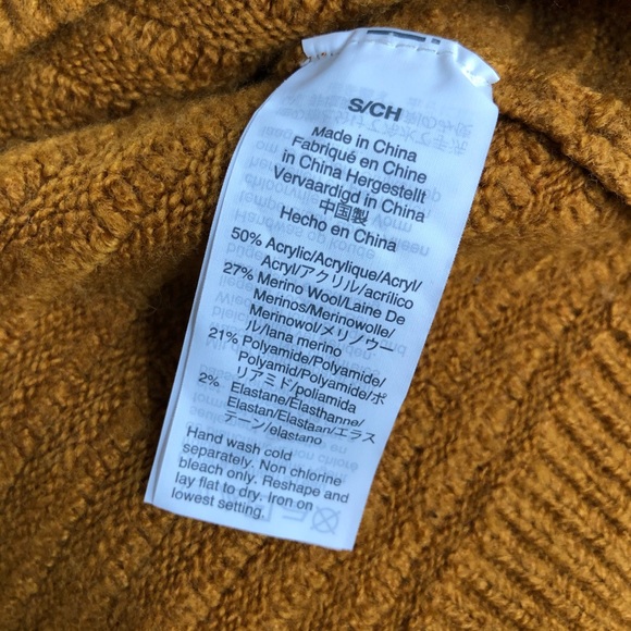 Madewell Belmont Mockneck Sweater Golden Hvt NWT S - Picture 8 of 8